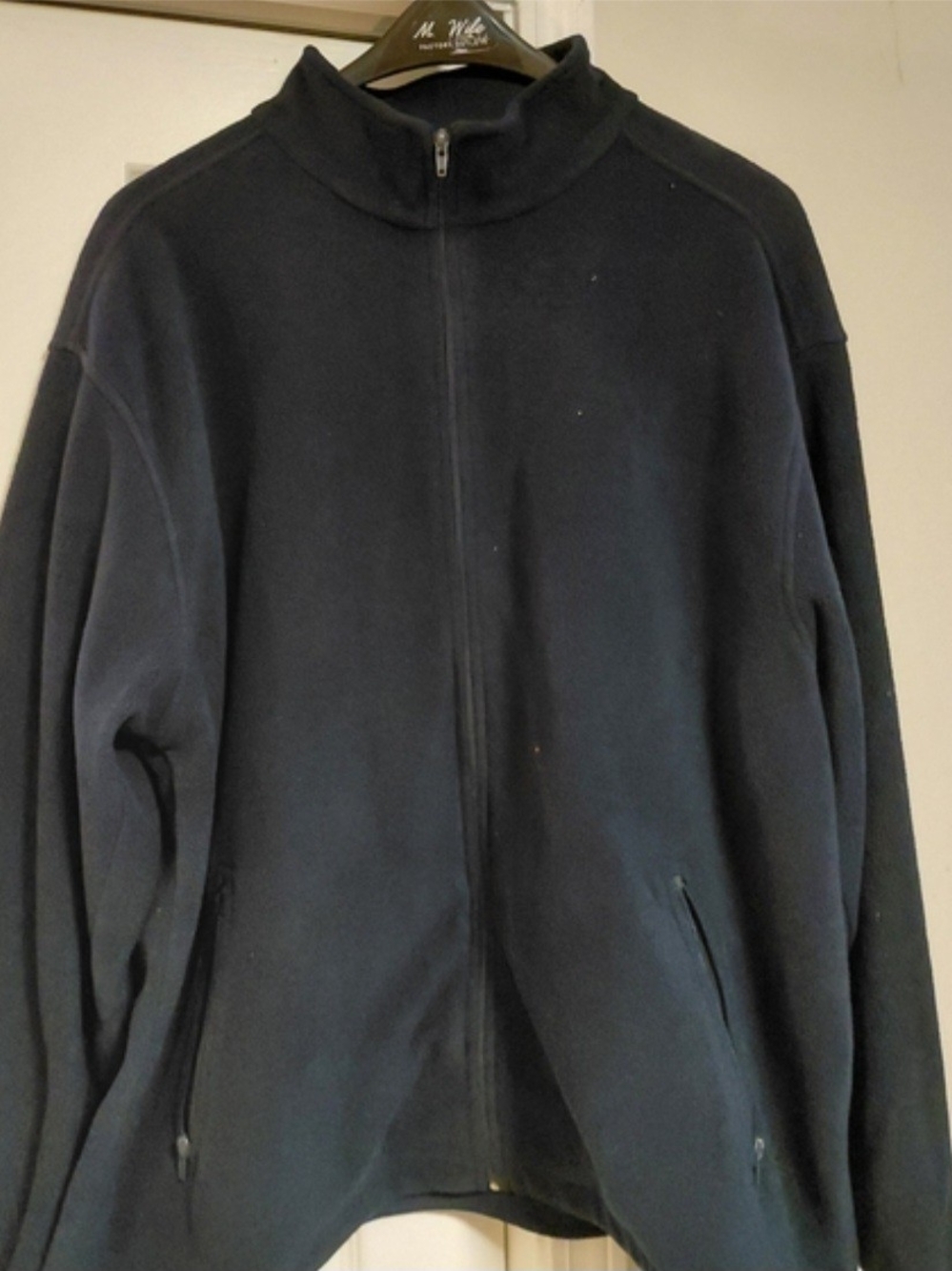Men's Black Full-Zip Fleece Sweater